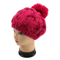 Роскошная Vintage Hand Knit Beret Hat с POM POM